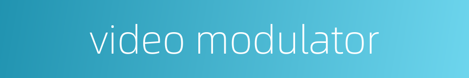 video modulator的同义词