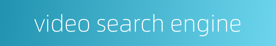 video search engine的同义词