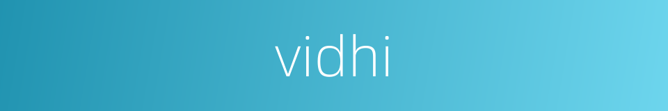 vidhi的同义词