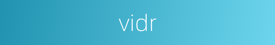 vidr的同义词