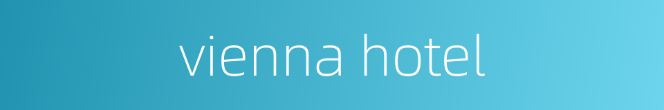 vienna hotel的同义词