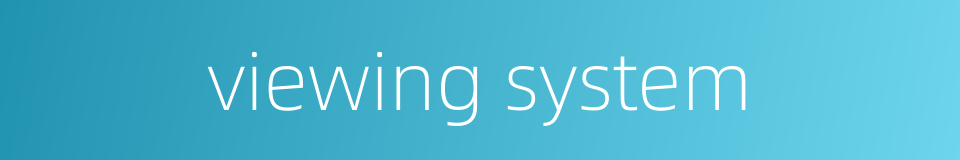 viewing system的同义词