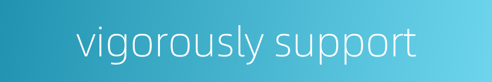 vigorously support的同义词