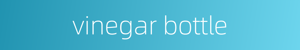 vinegar bottle的同义词
