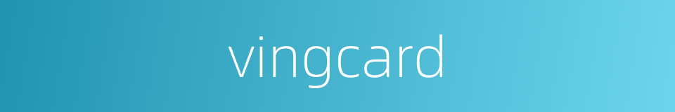 vingcard的同义词