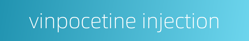 vinpocetine injection的同义词