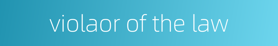 violaor of the law的同义词