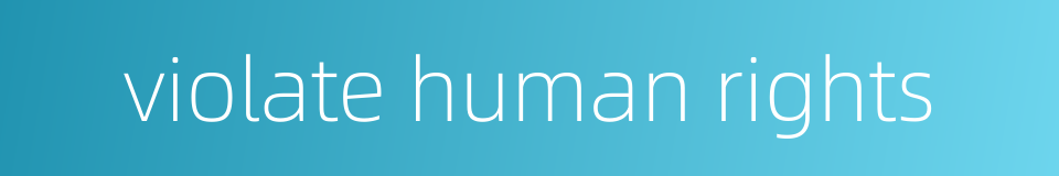 violate human rights的同义词