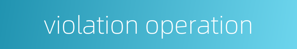 violation operation的同义词