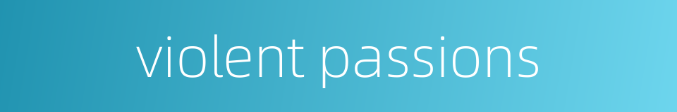 violent passions的同义词