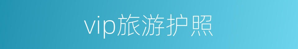 vip旅游护照的同义词