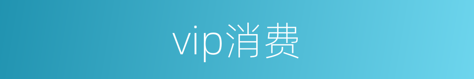 vip消费的同义词