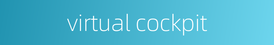 virtual cockpit的同义词