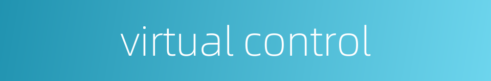 virtual control的同义词