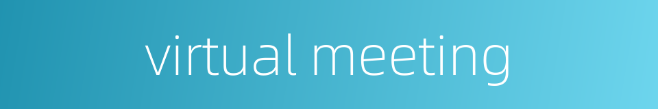 virtual meeting的同义词