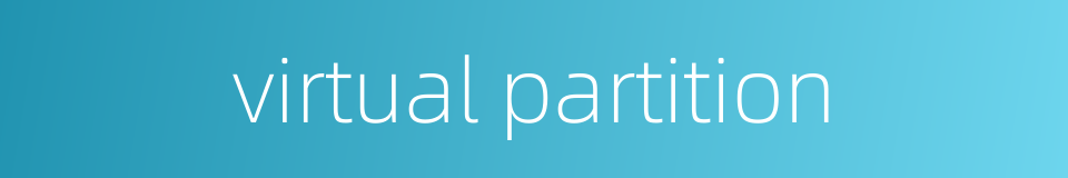 virtual partition的同义词