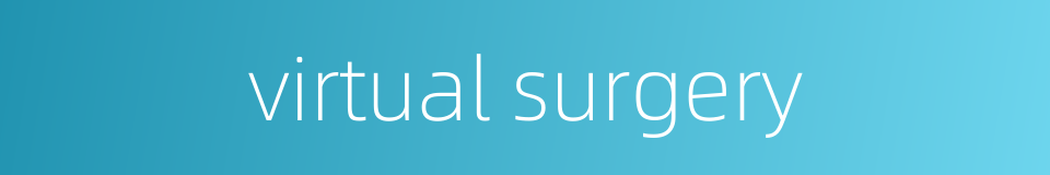 virtual surgery的同义词