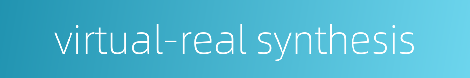 virtual-real synthesis的同义词
