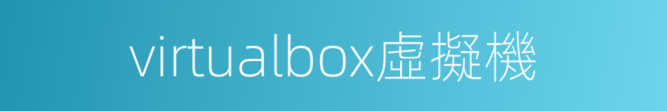 virtualbox虛擬機的同義詞