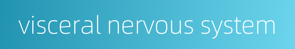 visceral nervous system的同义词