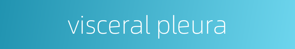 visceral pleura的同义词