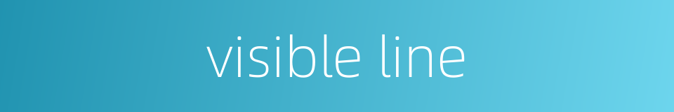 visible line的同义词
