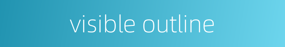 visible outline的同义词