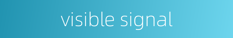 visible signal的同义词