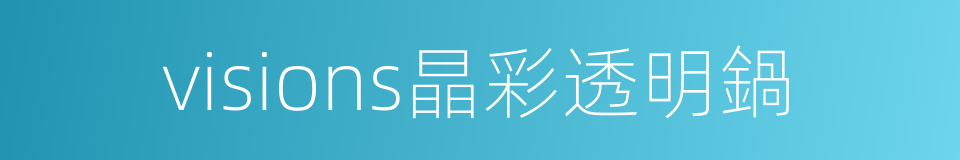 visions晶彩透明鍋的同義詞
