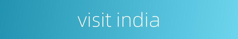 visit india的同义词