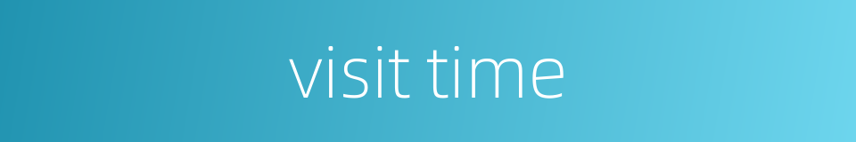 visit time的同义词
