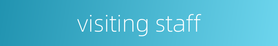 visiting staff的同义词
