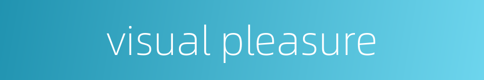 visual pleasure的同义词