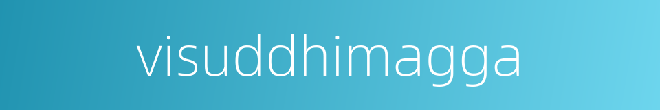 visuddhimagga的同义词
