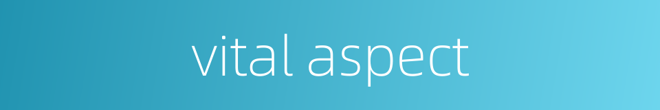 vital aspect的同义词