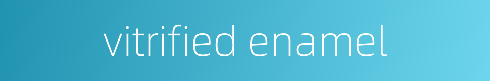 vitrified enamel的同义词