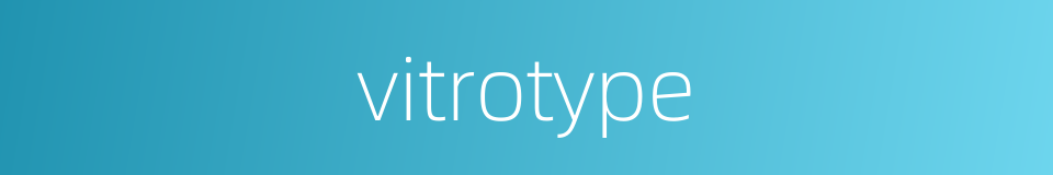 vitrotype的同义词