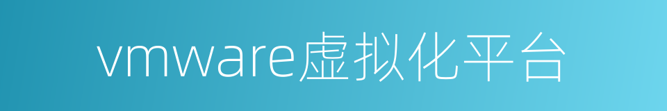 vmware虚拟化平台的同义词