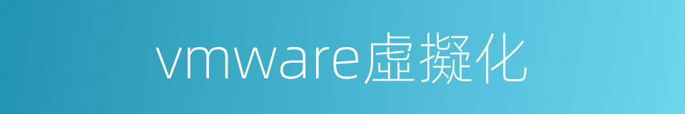 vmware虛擬化的同義詞