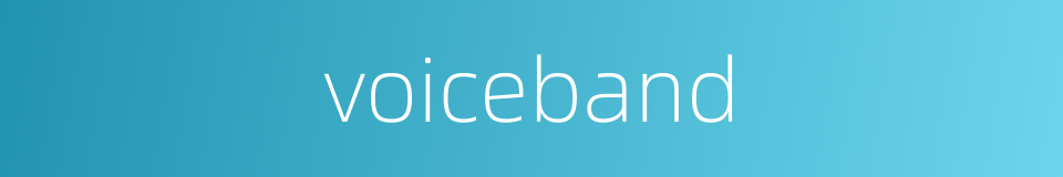 voiceband的同义词