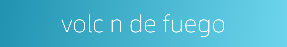 volc n de fuego的同义词