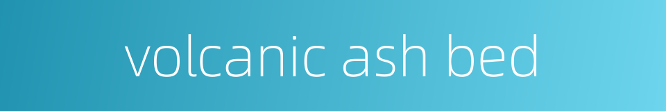volcanic ash bed的同义词