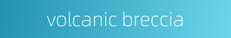 volcanic breccia的同义词