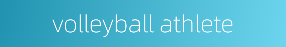 volleyball athlete的同义词