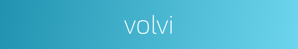 volvi的同义词