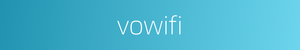 vowifi的同义词