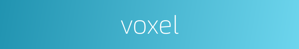 voxel的同义词