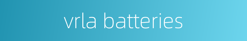 vrla batteries的同义词