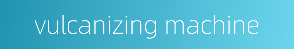 vulcanizing machine的同义词