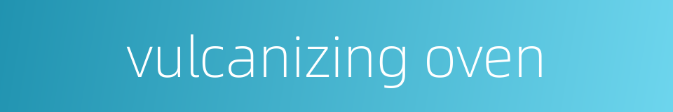vulcanizing oven的同义词